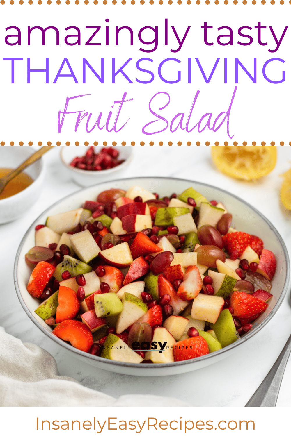 Pinterest photo of Thanksgiving Fruit Salad.