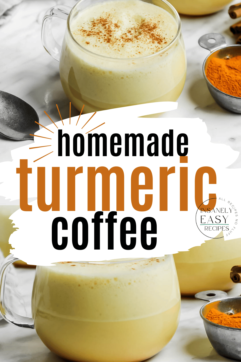 pinterest collage of photos for Turmeric Coffee