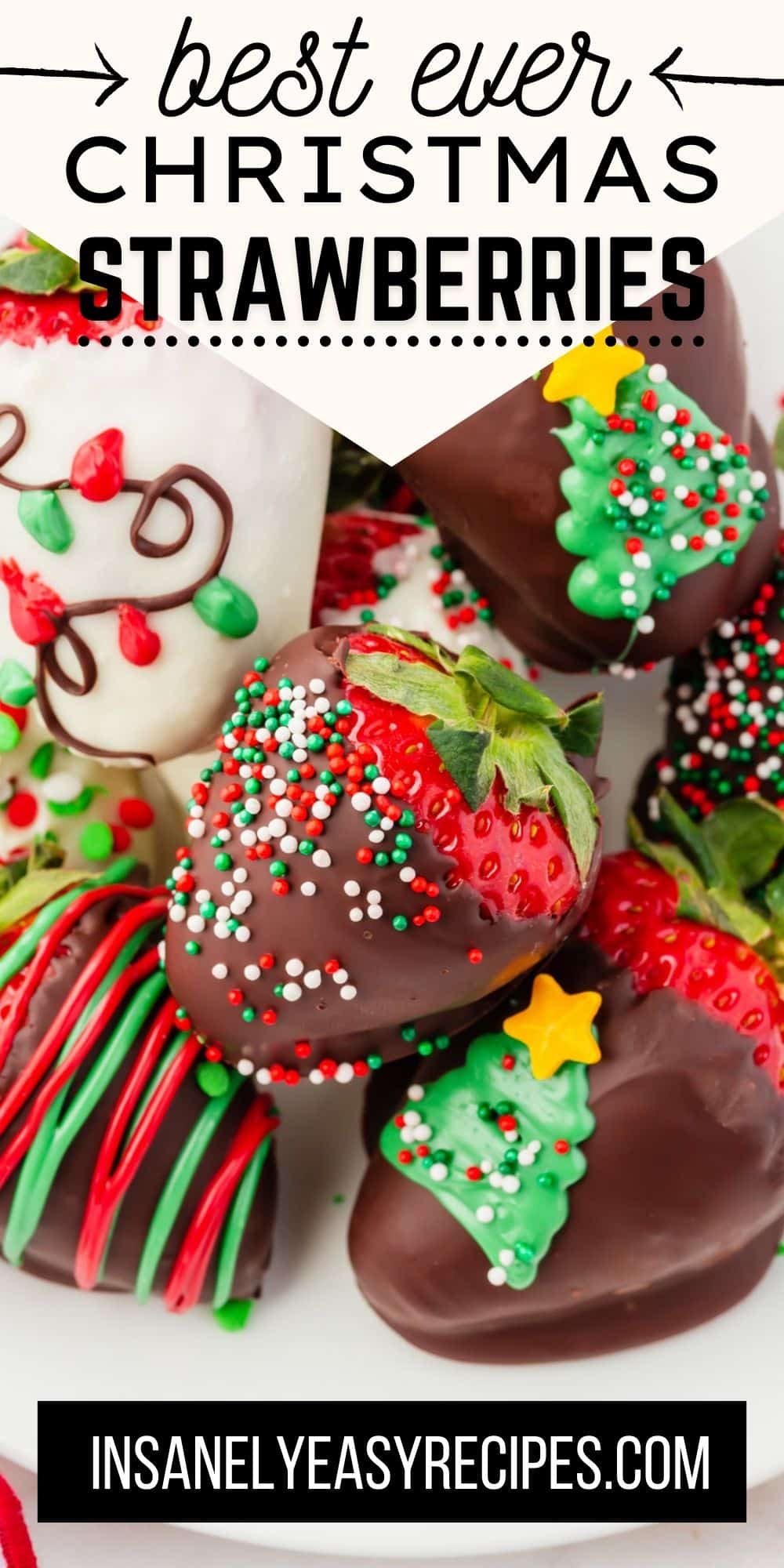pinterest pin collage for christmas strawberries