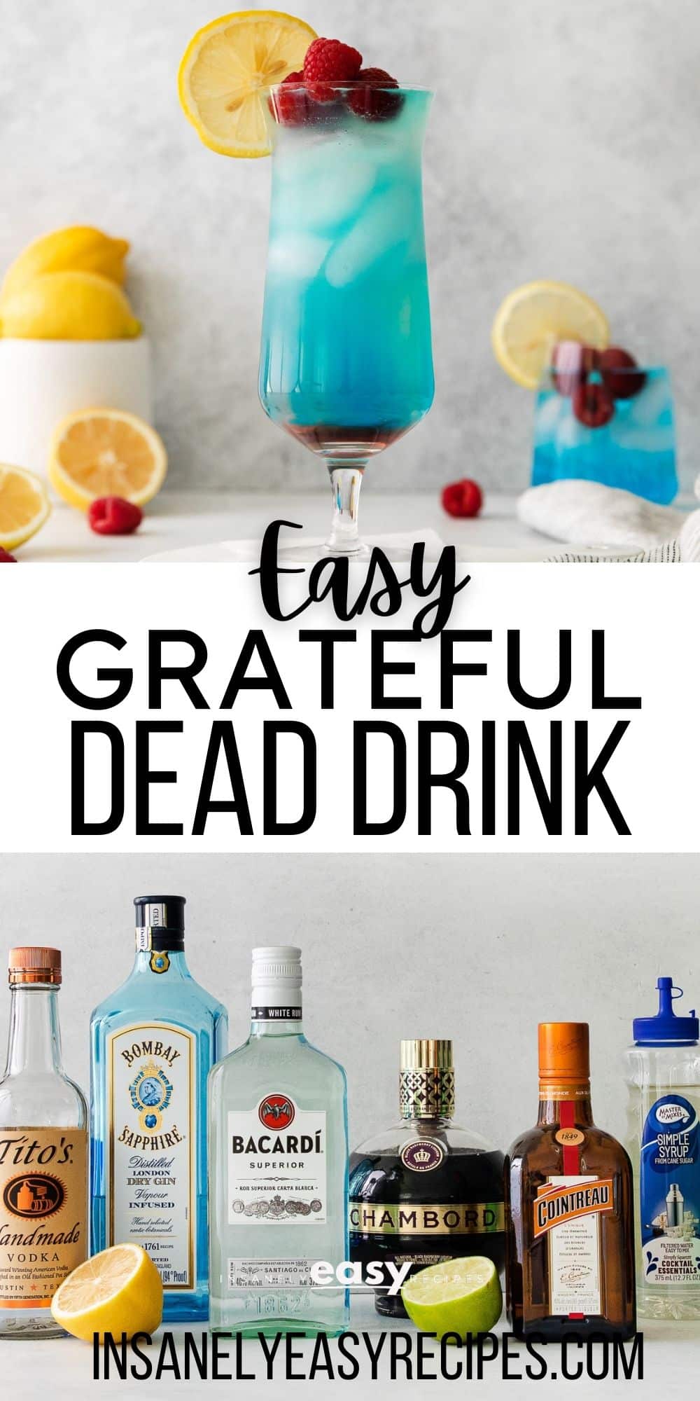 pinterest pin collage of grateful dead drink