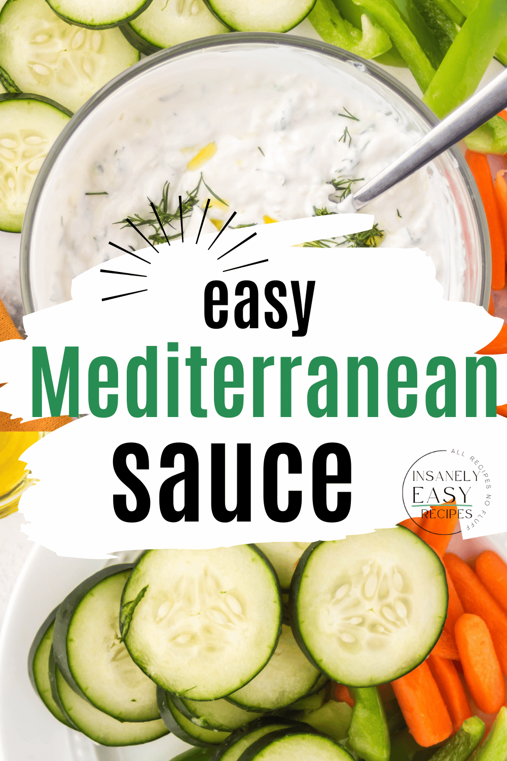Pinterest collage of photos for Mediterranean Sauce